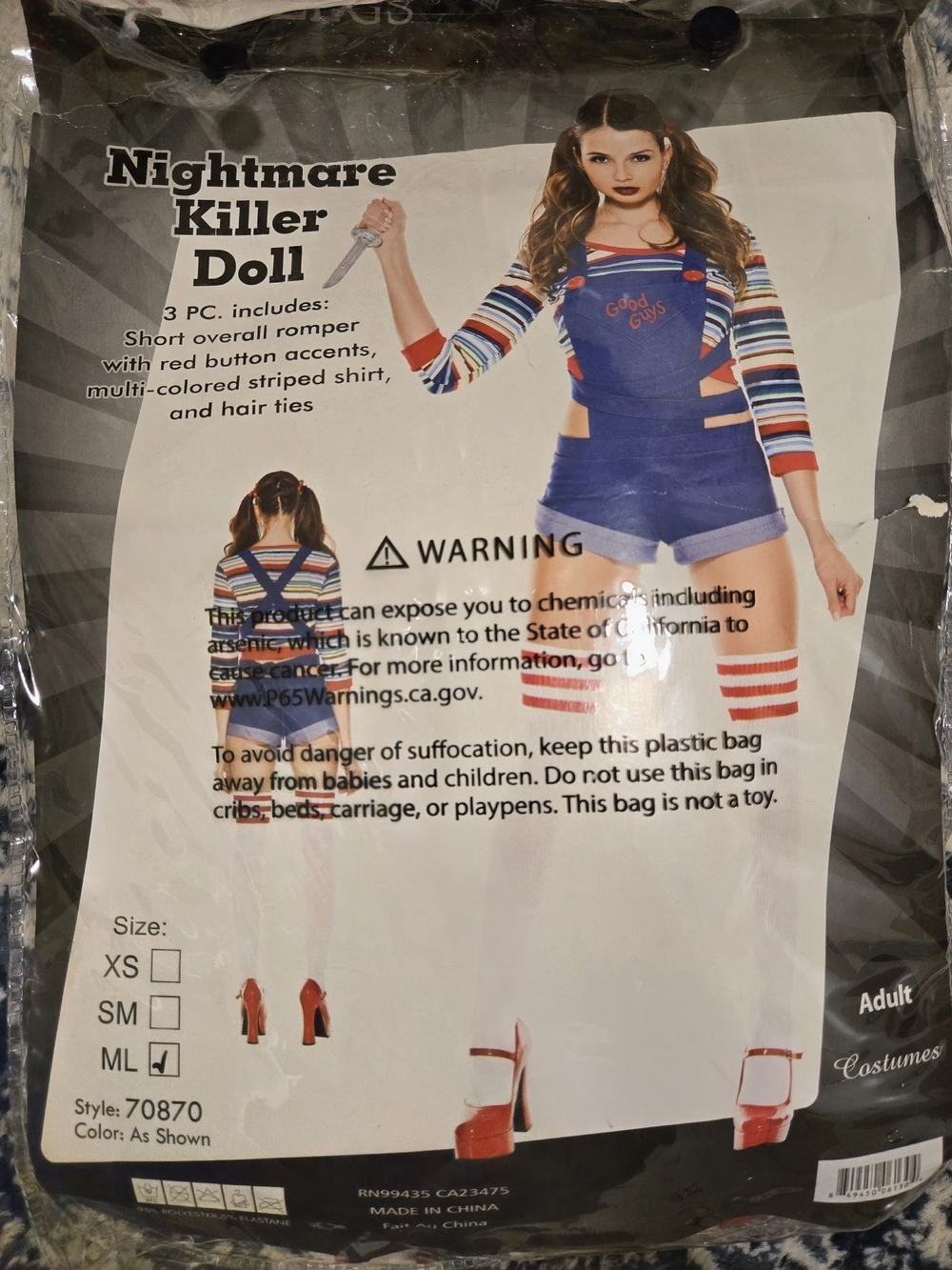Nightmare Killer Doll Costume